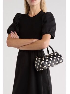 Kate Spade New York Spade Icon Dot Leather Barrel Bag